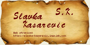 Slavka Kašarević vizit kartica